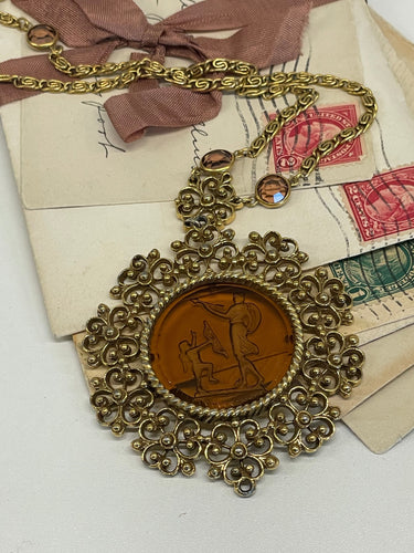 Goldette Intaglio Cupid/ Venus Necklace Bloomers and Frocks